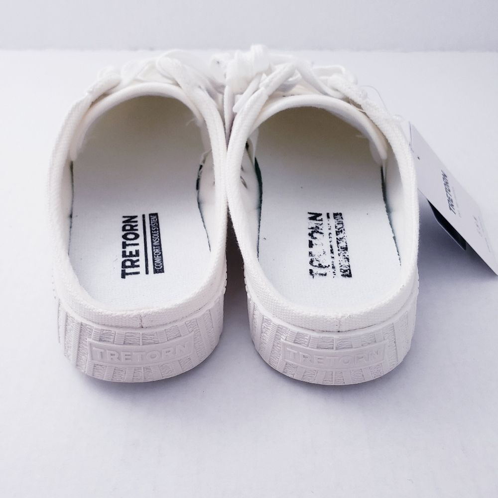 💥SOLD💥Tretorn Easy Nylite Canvas Lace Up Slip On Sneakers Mule Leopard Size 7 - Picture 8 of 11
